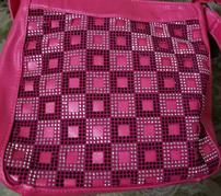 Hot Pink Purse with Squares 202//179